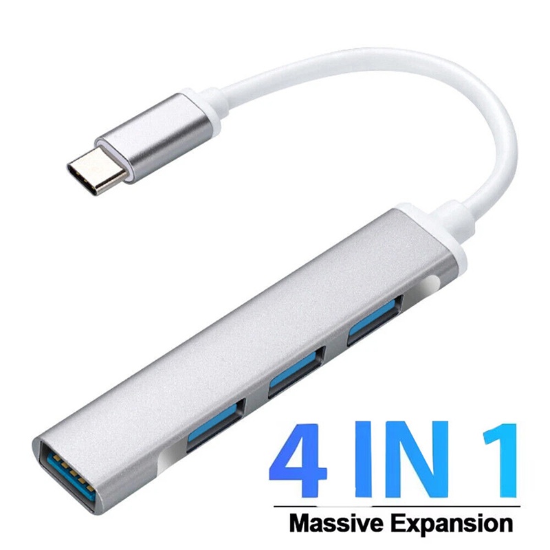 Laptop Accessories Productivity - 4-в-1 адаптер-хаб Type-C с 4 портами