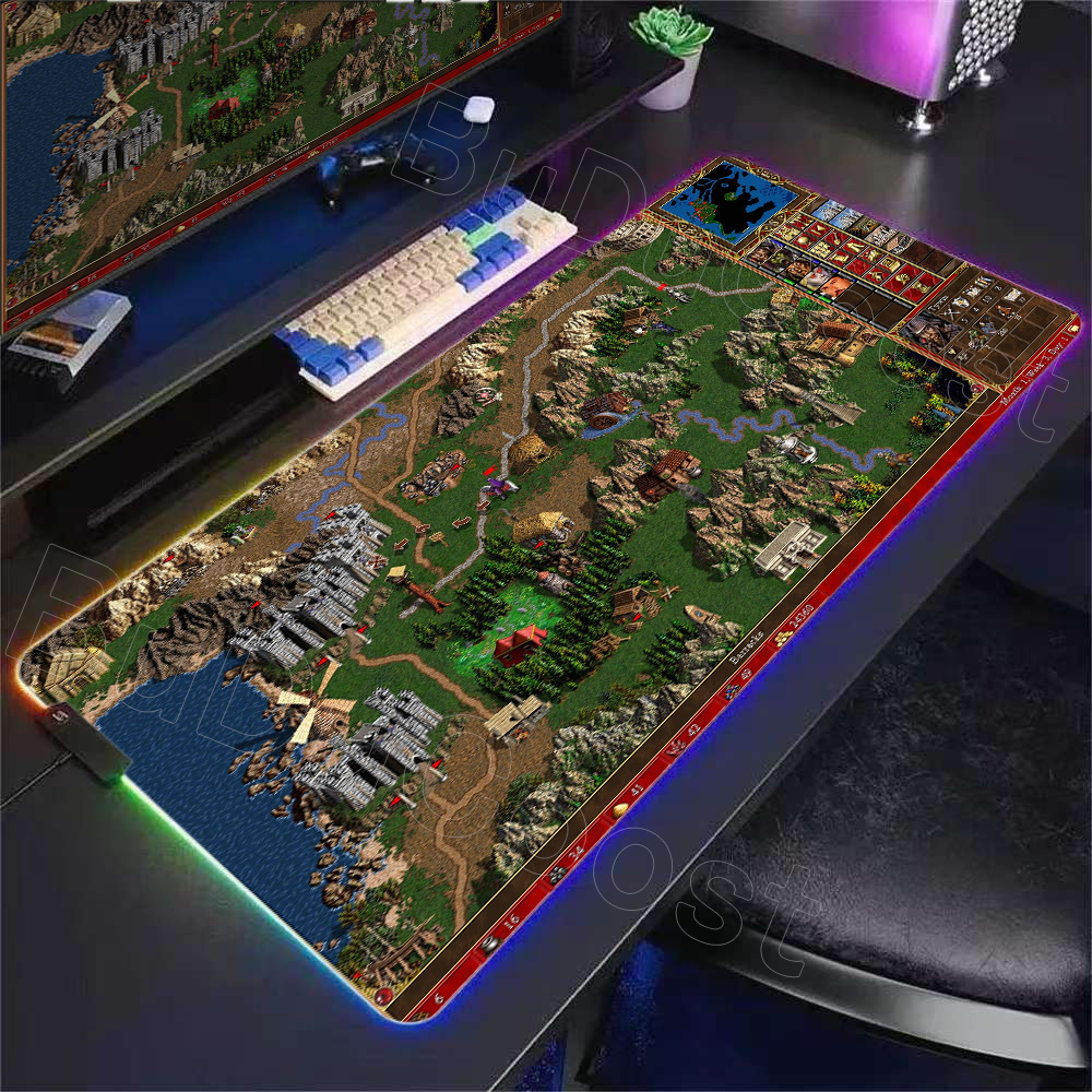 Laptop Accessories Rgb - RGB светящийся настольный коврик Heroes of